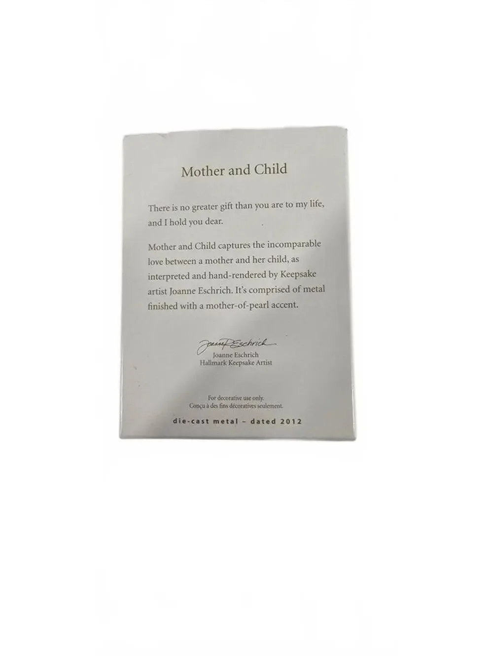 Hallmark Keepsake Mother and Child Christmas Tree Ornament